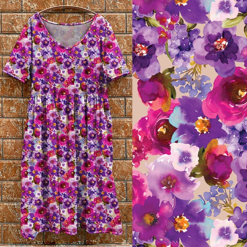 V2 pansy tea  dress