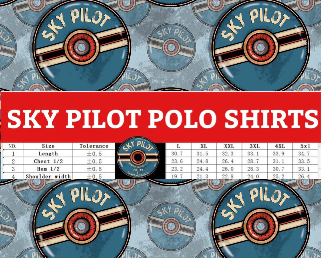 Sky pilot polo shirt .. hibiscus