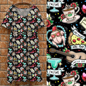 V2 tea dress friends tatz