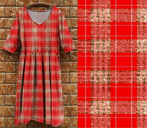 Tartan tea fashion dress