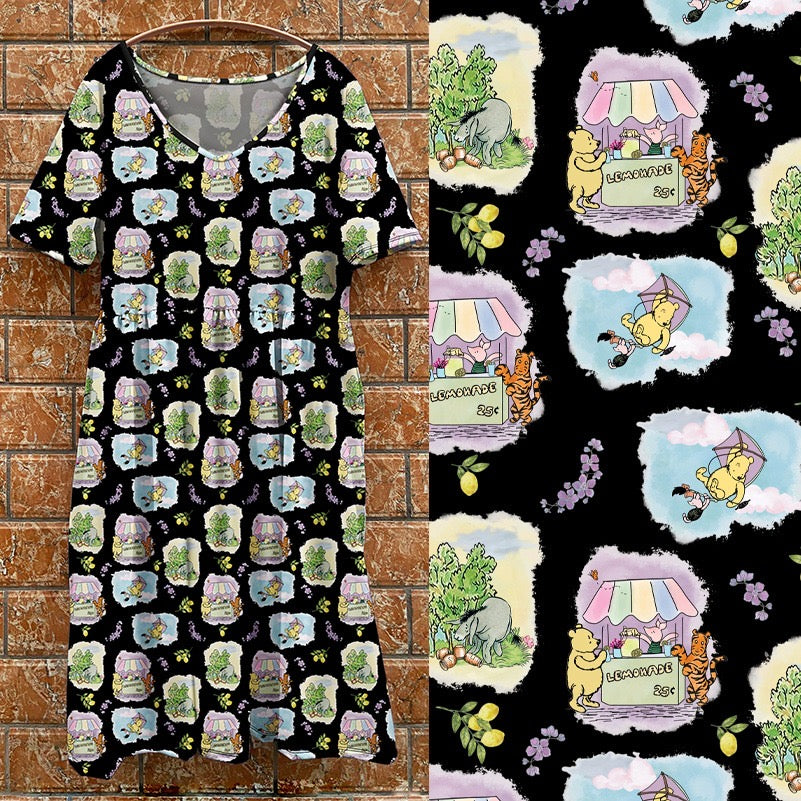 V2 tea dress black Pooh