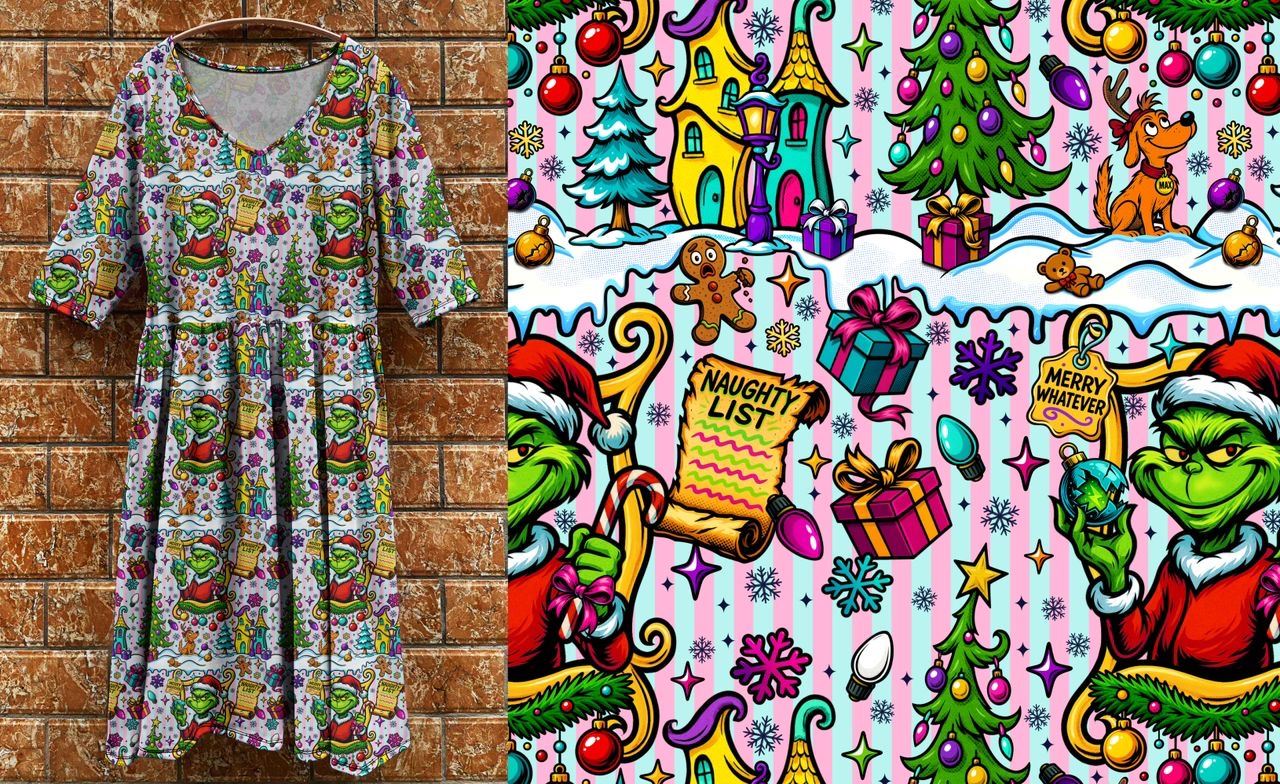 Mean one stripes tea dress