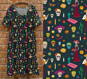 V1 tea dress day of dead
