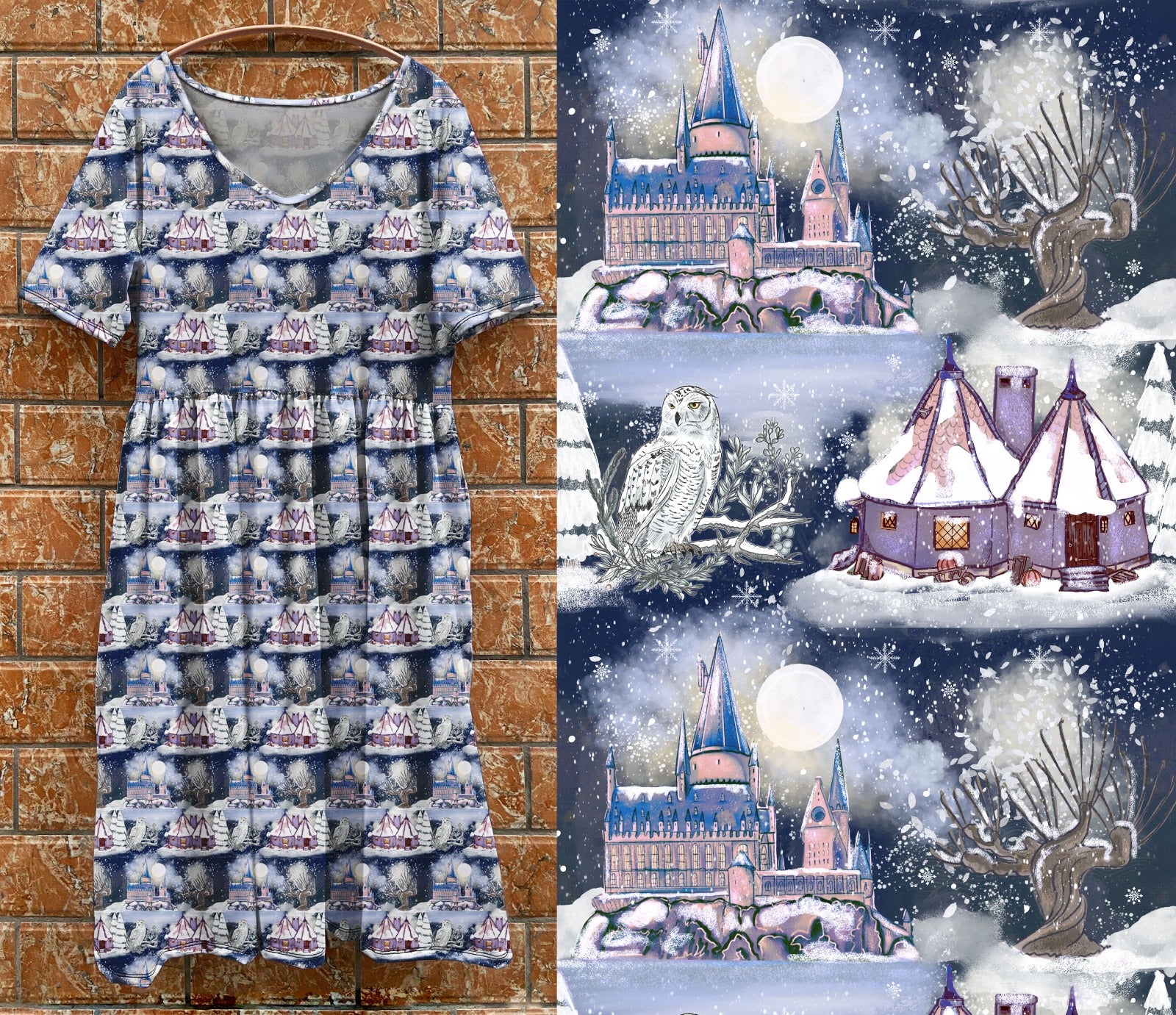 V1 snow world tea dresses