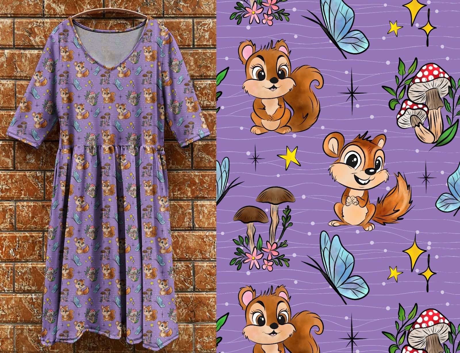 Tea dress squirrel