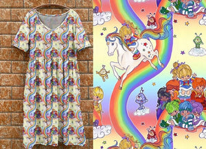 Tea dress rainbow