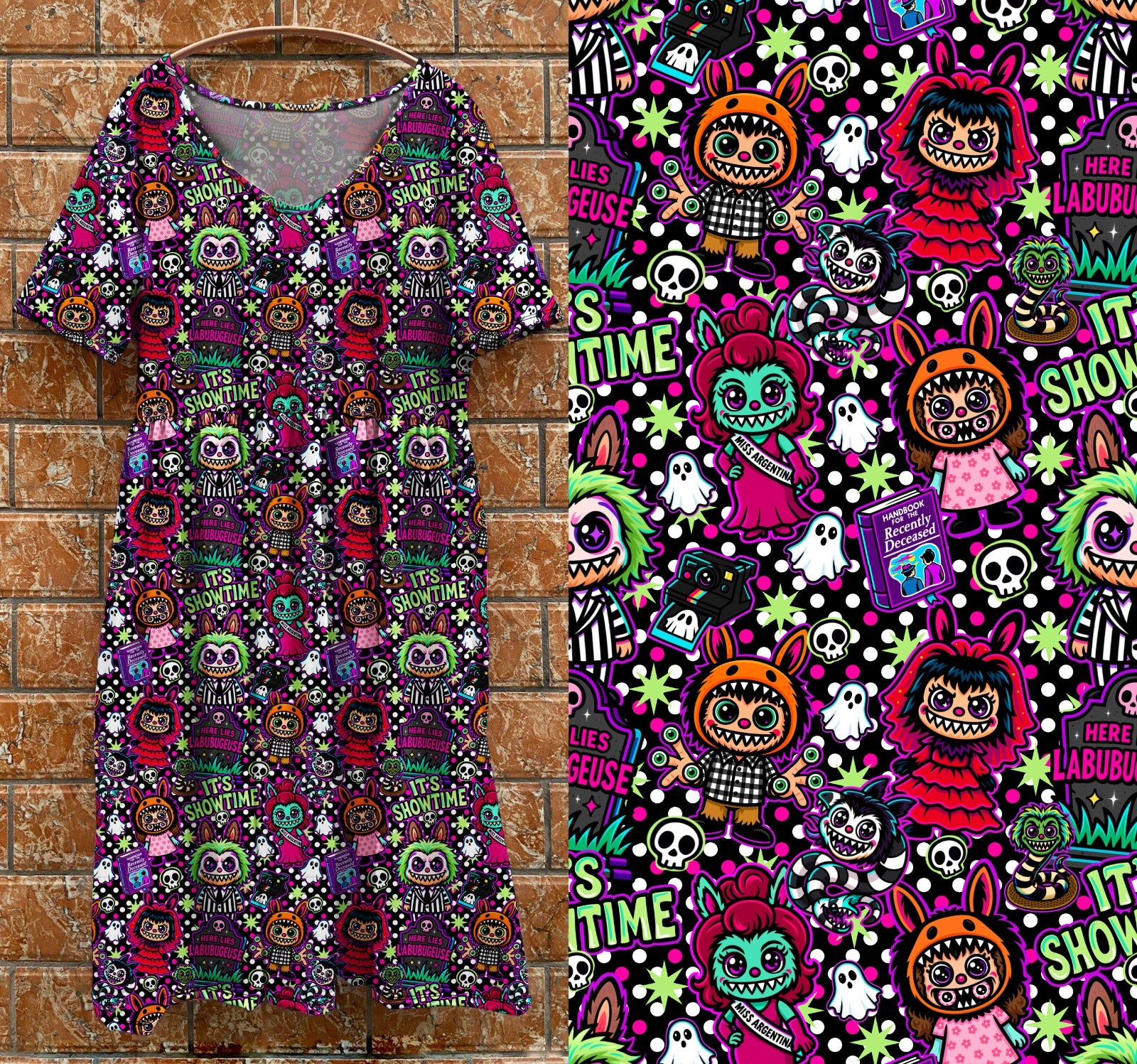 V1 tea dress labubu