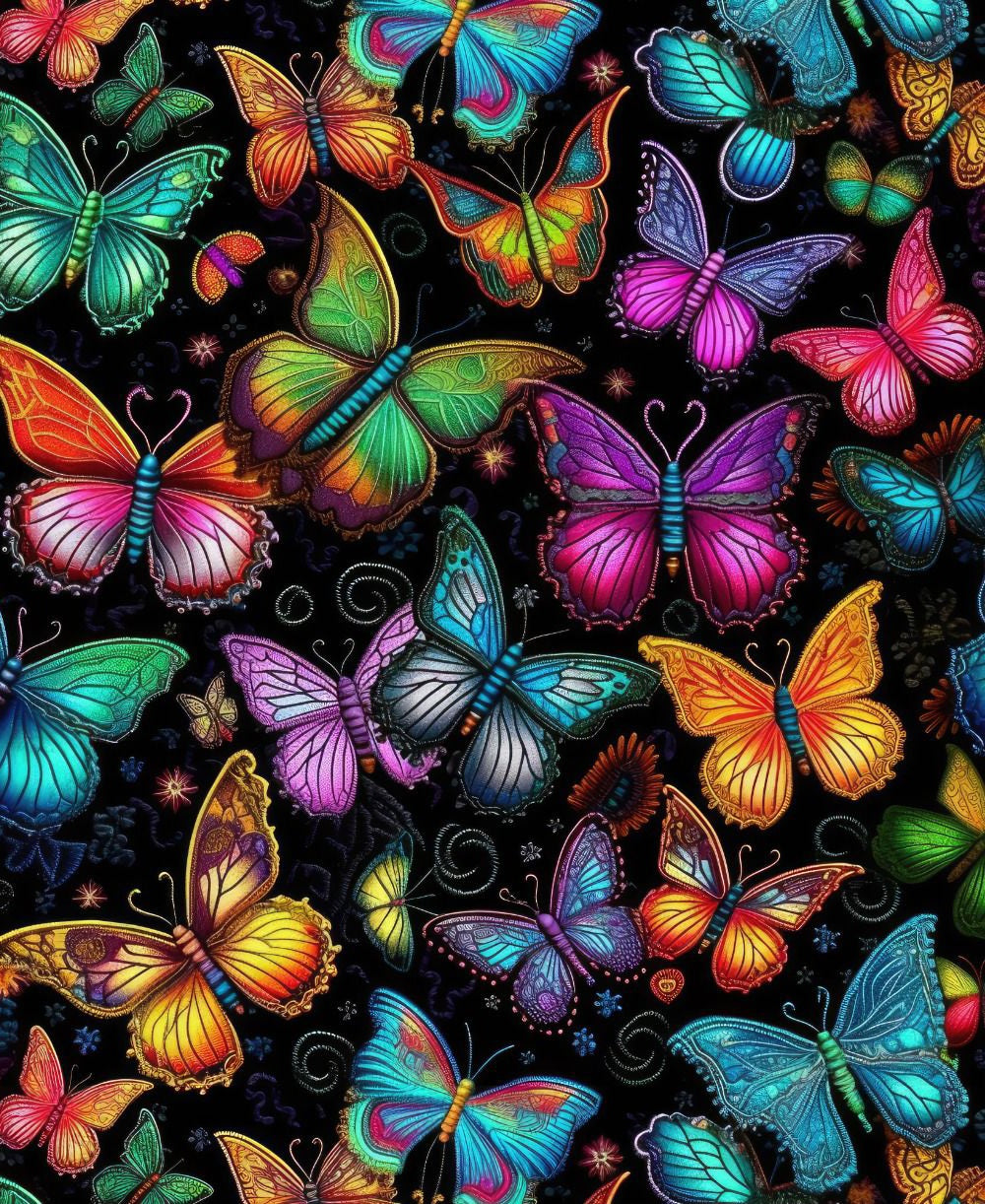 Scarf Rainbow Butterflies