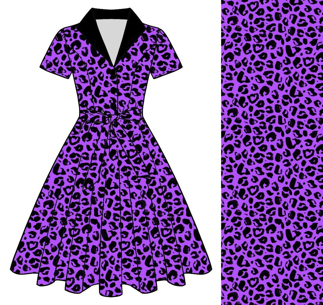 Rizzo Dress - Purple Leo