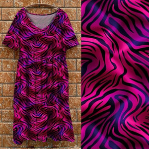Tea dress - Zebra Stripes