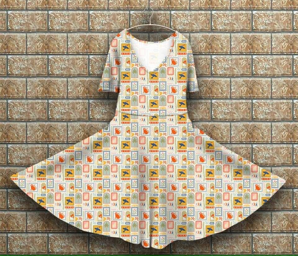 Peggy dress - Stamps