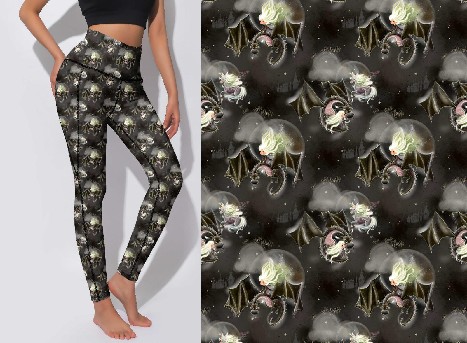 Active Leggings - Cute Dragon