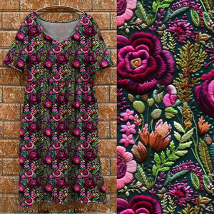 V3 Little red flower Tea Dress