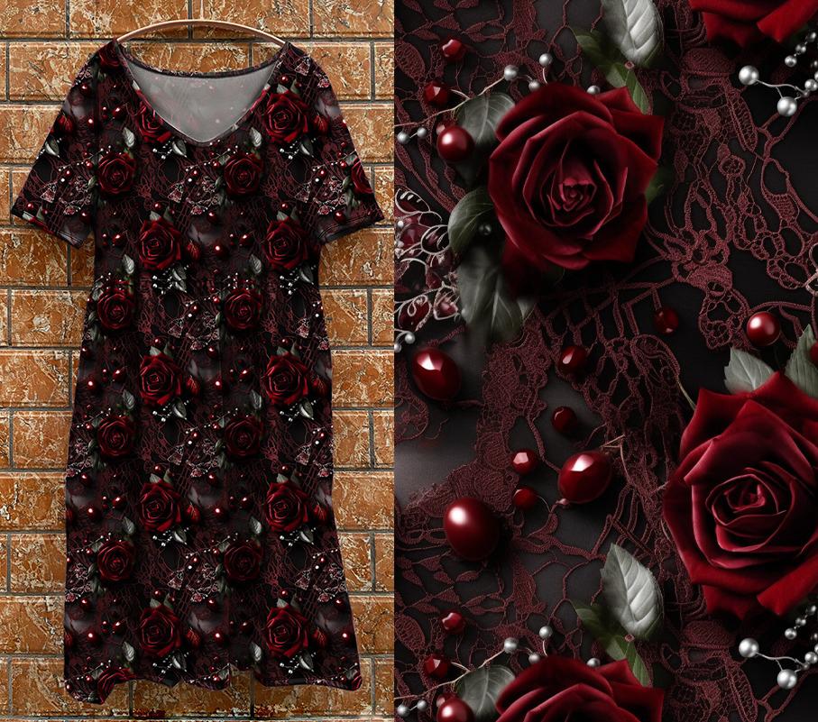 P7 Tea Dress -  Lace Roses