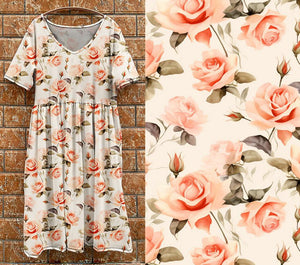 P7 Tea Dress -  Peach rose
