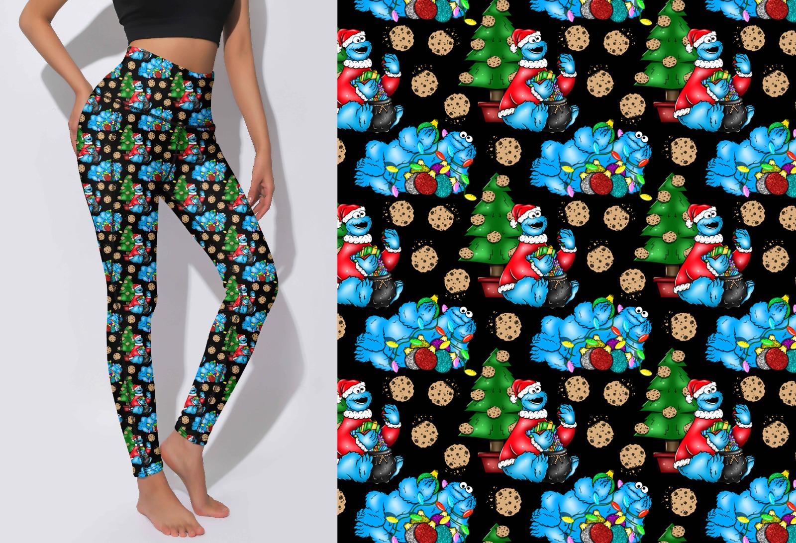 Active Leggings - Xmas Cookie Street