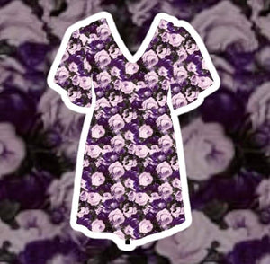 Swim Dress - Lilac Flowers (8/10)