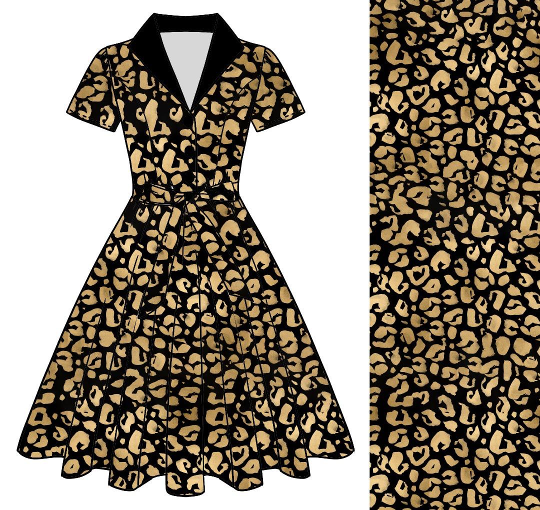 Rizzo Dress - Gold Leo