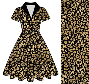 Rizzo Dress - Gold Leo