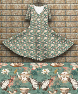 P7 Peggy Dress - Teapots and butterflys