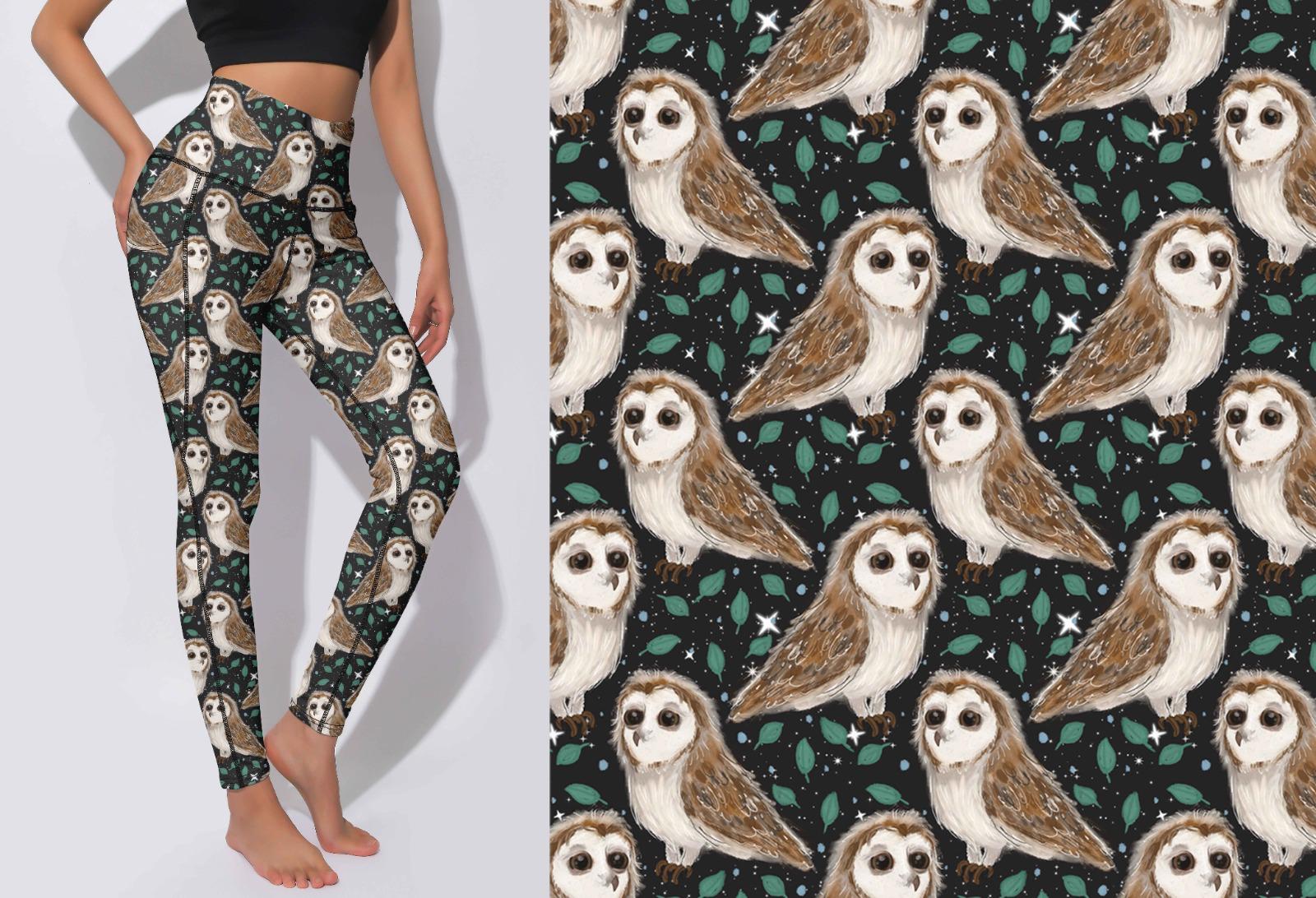 Active Leggings - Owls