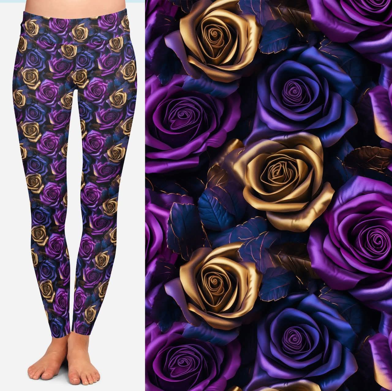 Comfort Leggings - Golden Roses