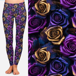 Comfort Leggings - Golden Roses