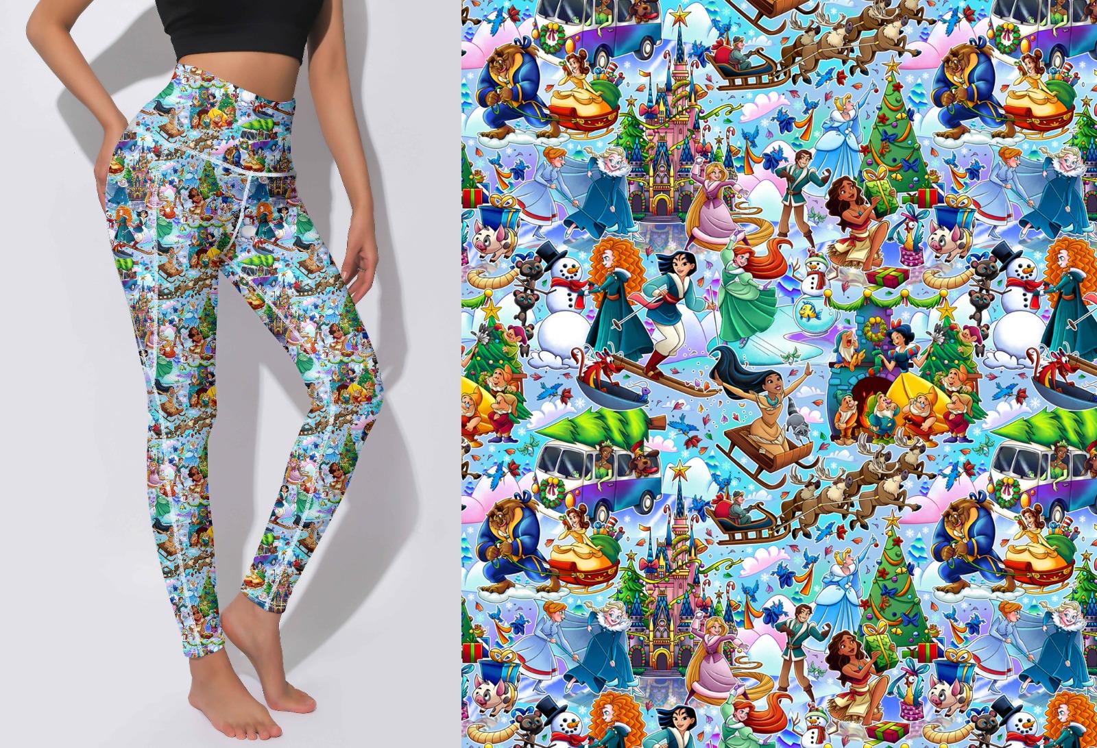 Active Leggings - Xmas Princesses