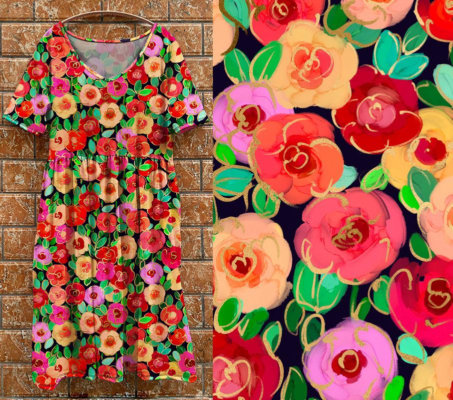 P7 Tea Dress -  Floral Brights