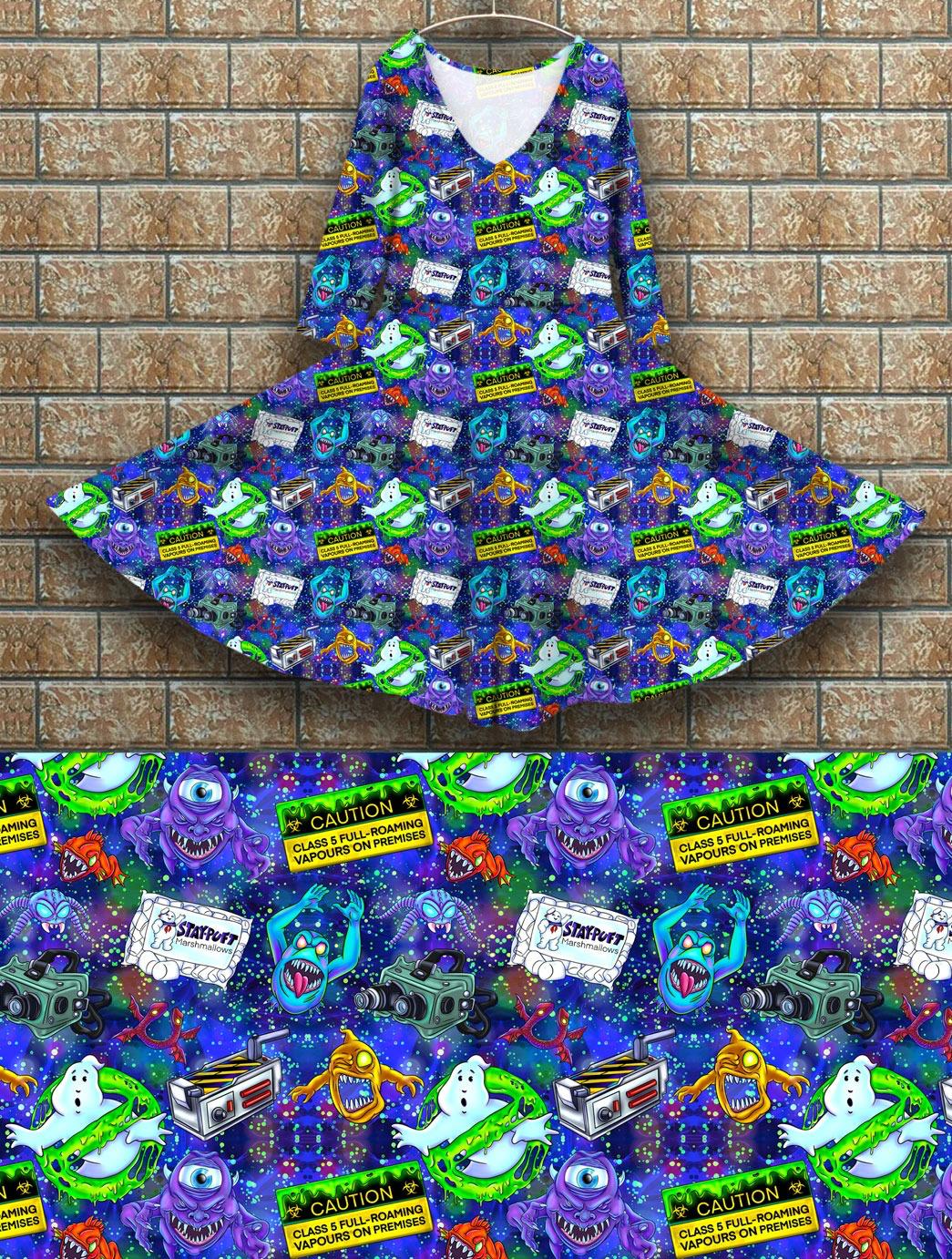 Peggy Dress - Stay-Puft Marshmellow (3/4 Sleeves)(Pre Sales)