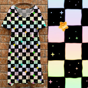 V3 Chequered Tea Dress