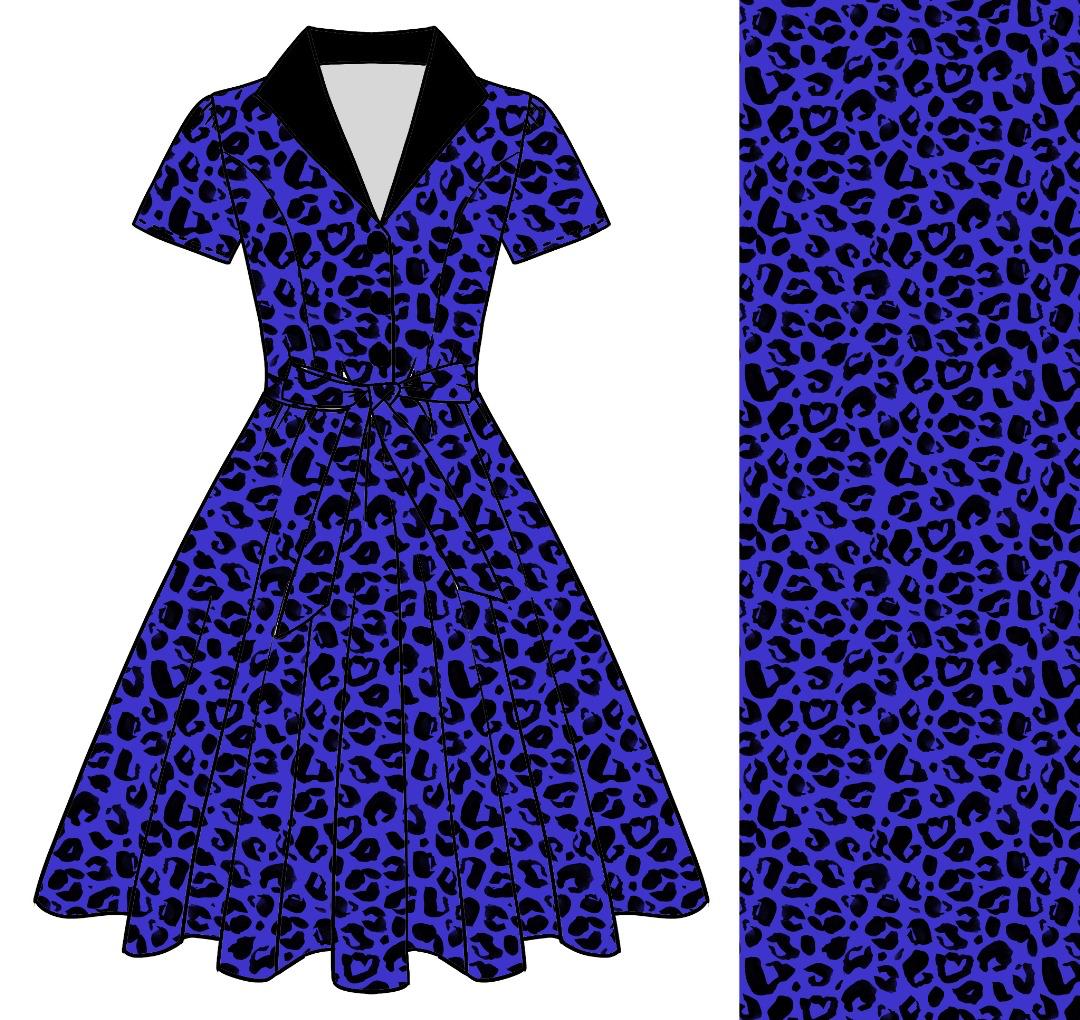 Rizzo Dress - Blue Leo