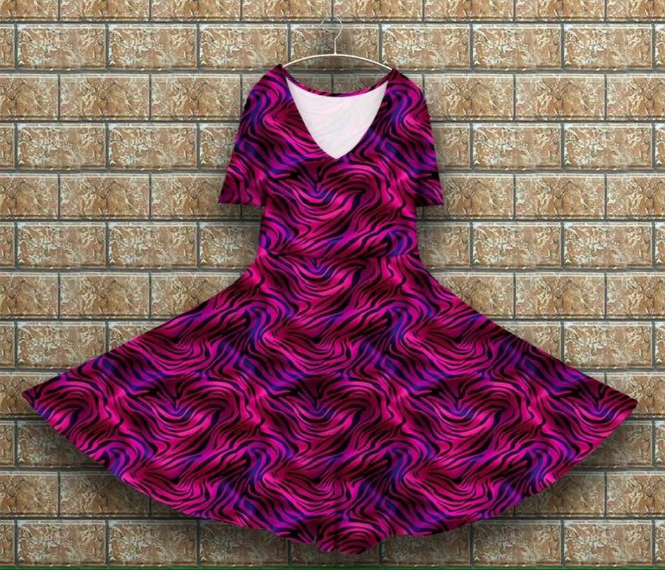 Peggy dress - Zebra Stripes