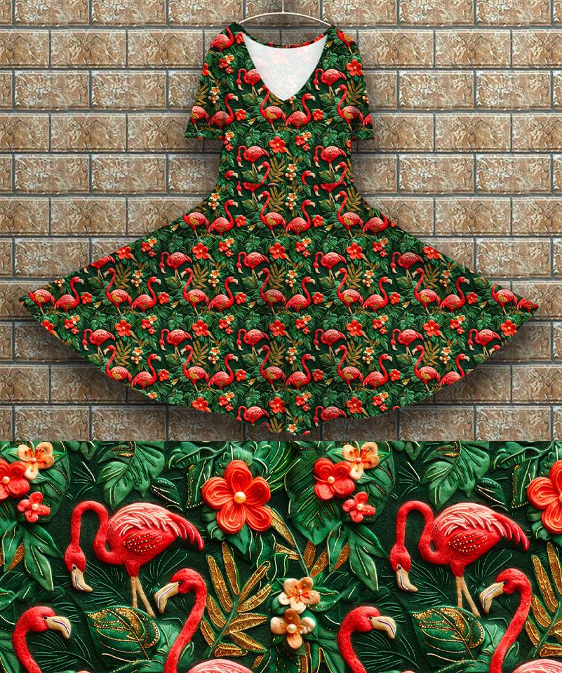 P7 Peggy Dress - Flamingos