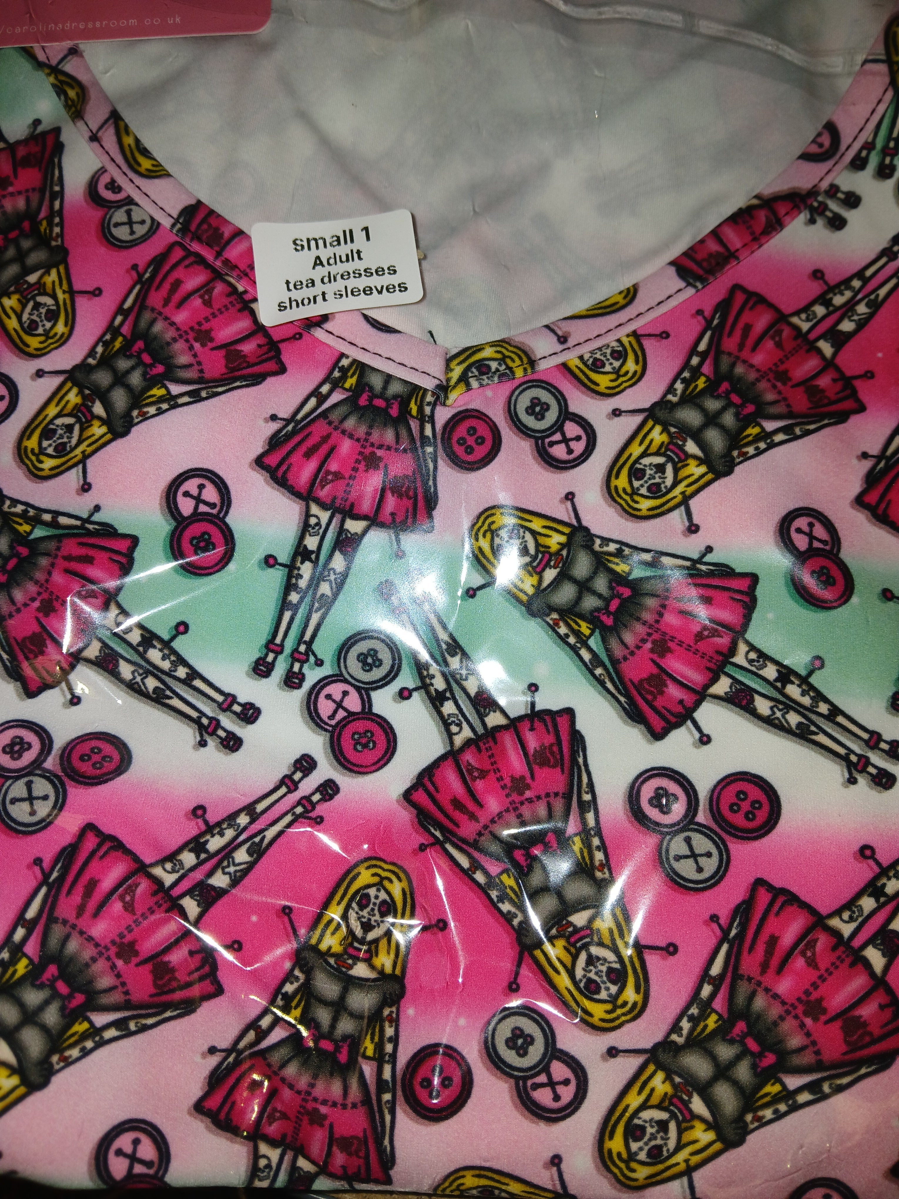 Tea dress - Voodoo barb pink (6/12)