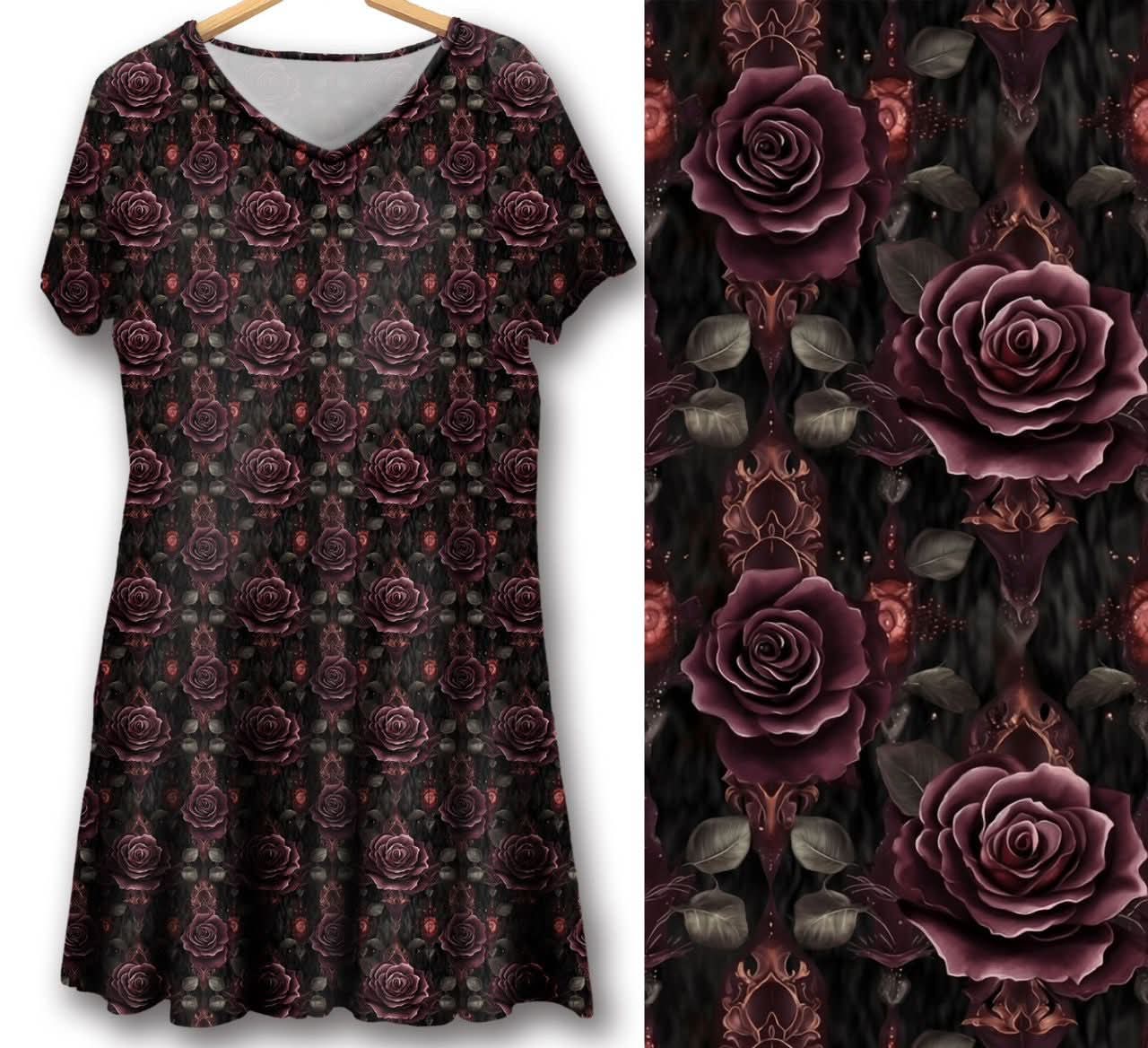 Swing dress - Retro Rose