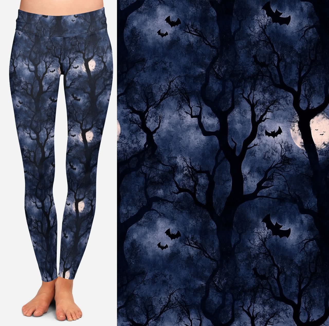 Comfort Leggings - Blue Foggy Forest