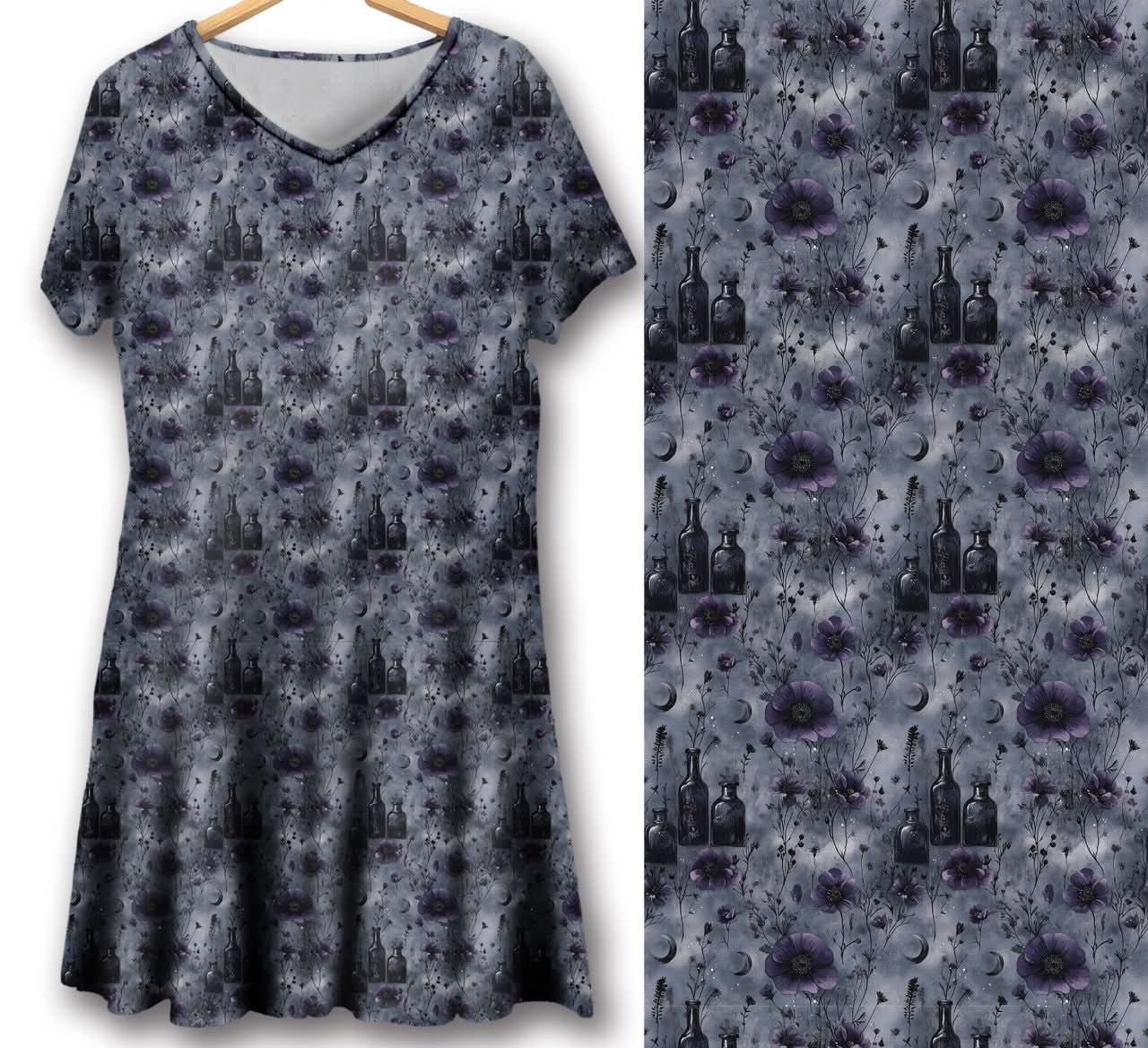 Swing dress - Flowers in a bottle