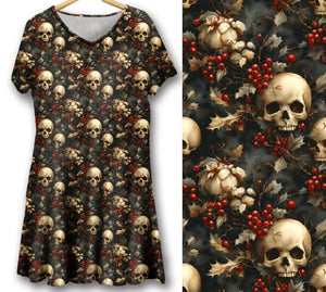 Swing dress - Holly Skulls