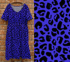 Tea Dress -  Blue Leo