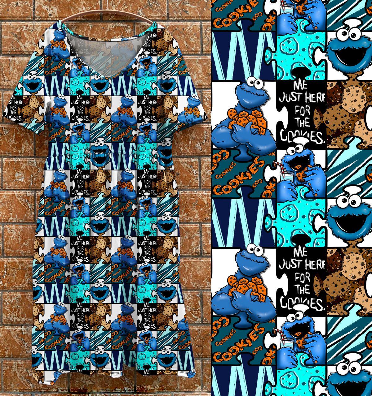 Tea dress - Cookie Monster