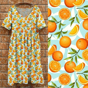Tea dress - Fresh oranges