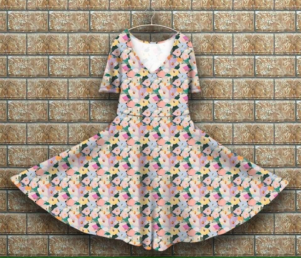 Peggy dress - Oil Petals