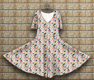 Peggy dress - Oil Petals