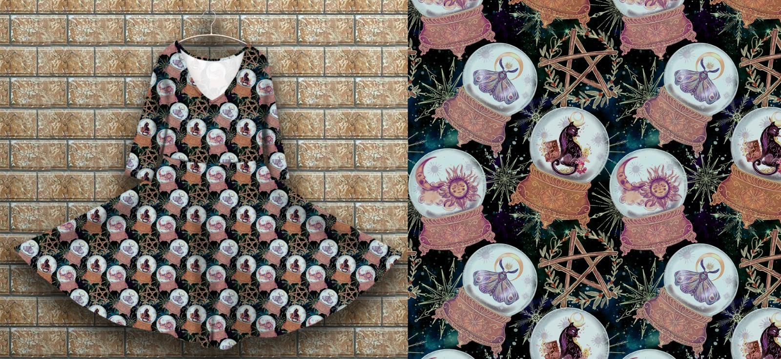 Peggy Dress - Crystal Balls (3/4 length Sleeves)